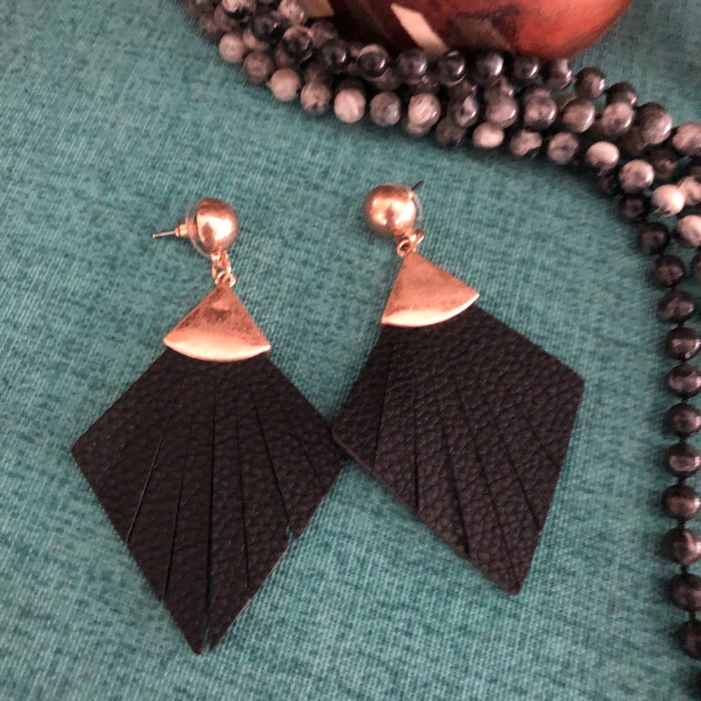 Black Fringe Earrings